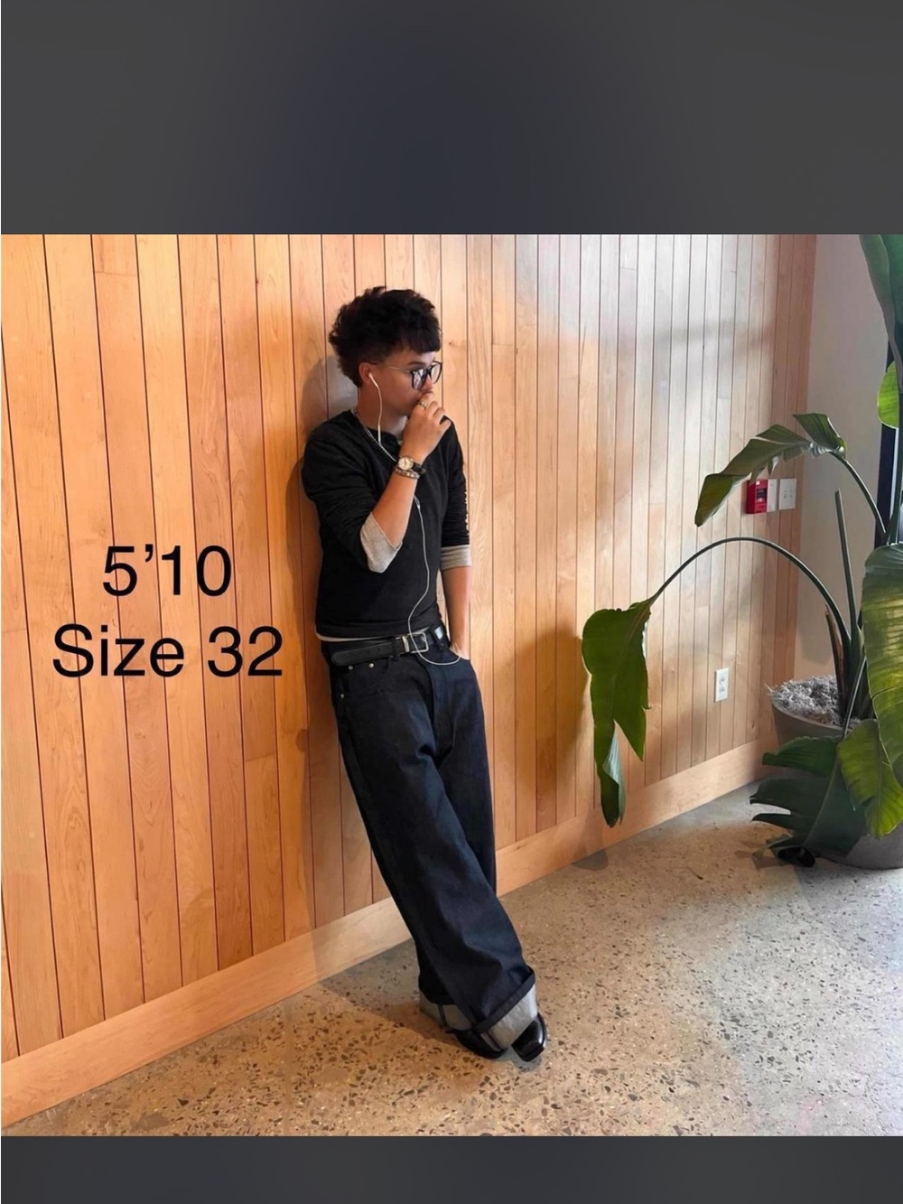 Men's Wide-Leg Raw Indigo Denim - Picture 3 of 7